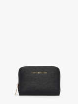 Portefeuille Tommy hilfiger Zwart th modern AW18487